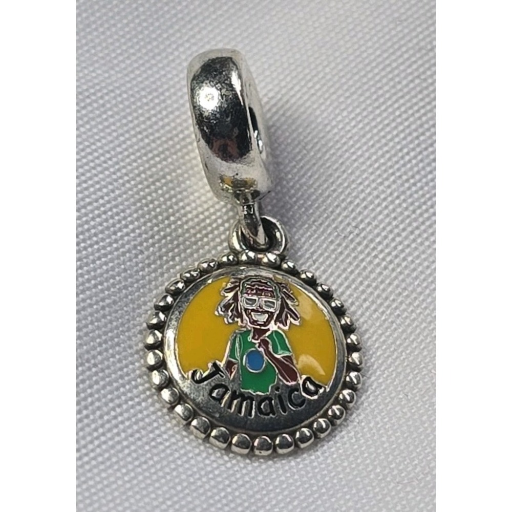 Pandora Jamaican Exclusive Reggae Dangle Charm "Jamaica"